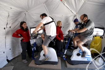 Lode excersise bikes in DRASH tent
