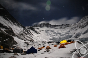 Night shot from camp 2