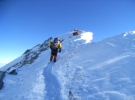 Approaching the summit of Everest
